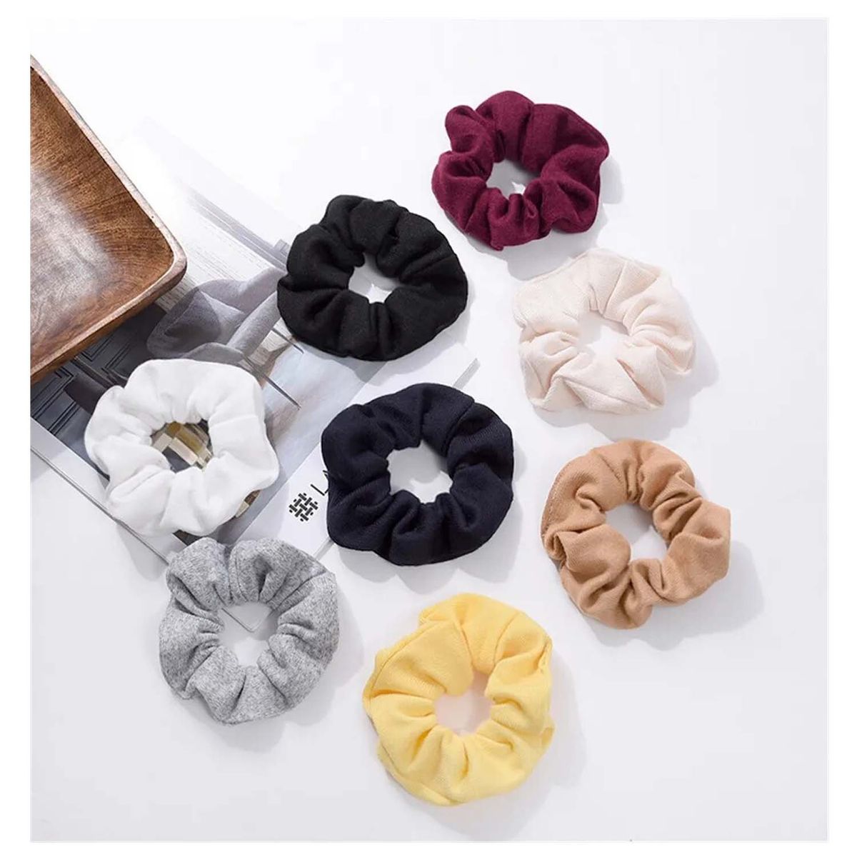 GENERICO - Colet Scrunchie variedad de colores Novedad YM 12 unidades.