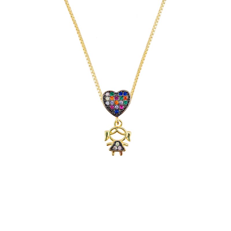 JOYAS MONTERO - Collar Niña Microcircon Baño de oro 24k