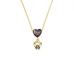 JOYAS MONTERO - Collar Niña Microcircon Baño de oro 24k