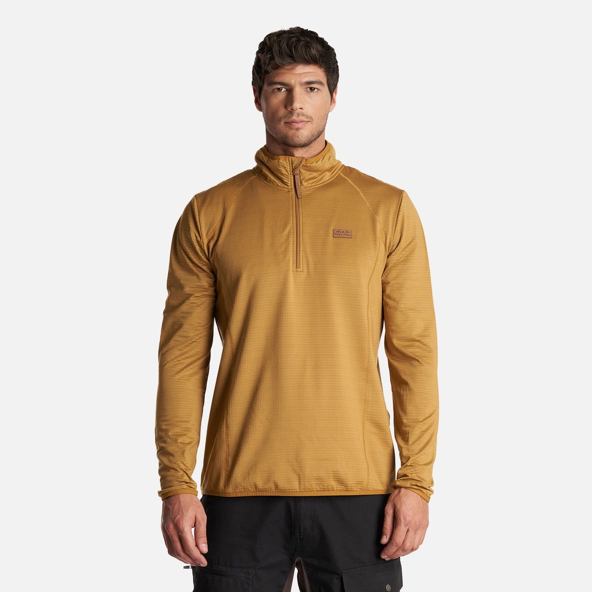 HAKA HONU - Poleron Hombre Taina Mostaza Oscuro Haka Honu