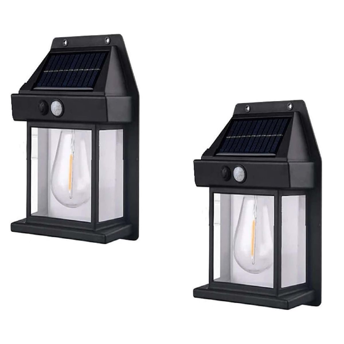 GENERICO - PACK x2 Lampara de Pared Interacción Solar sensor de movimiento