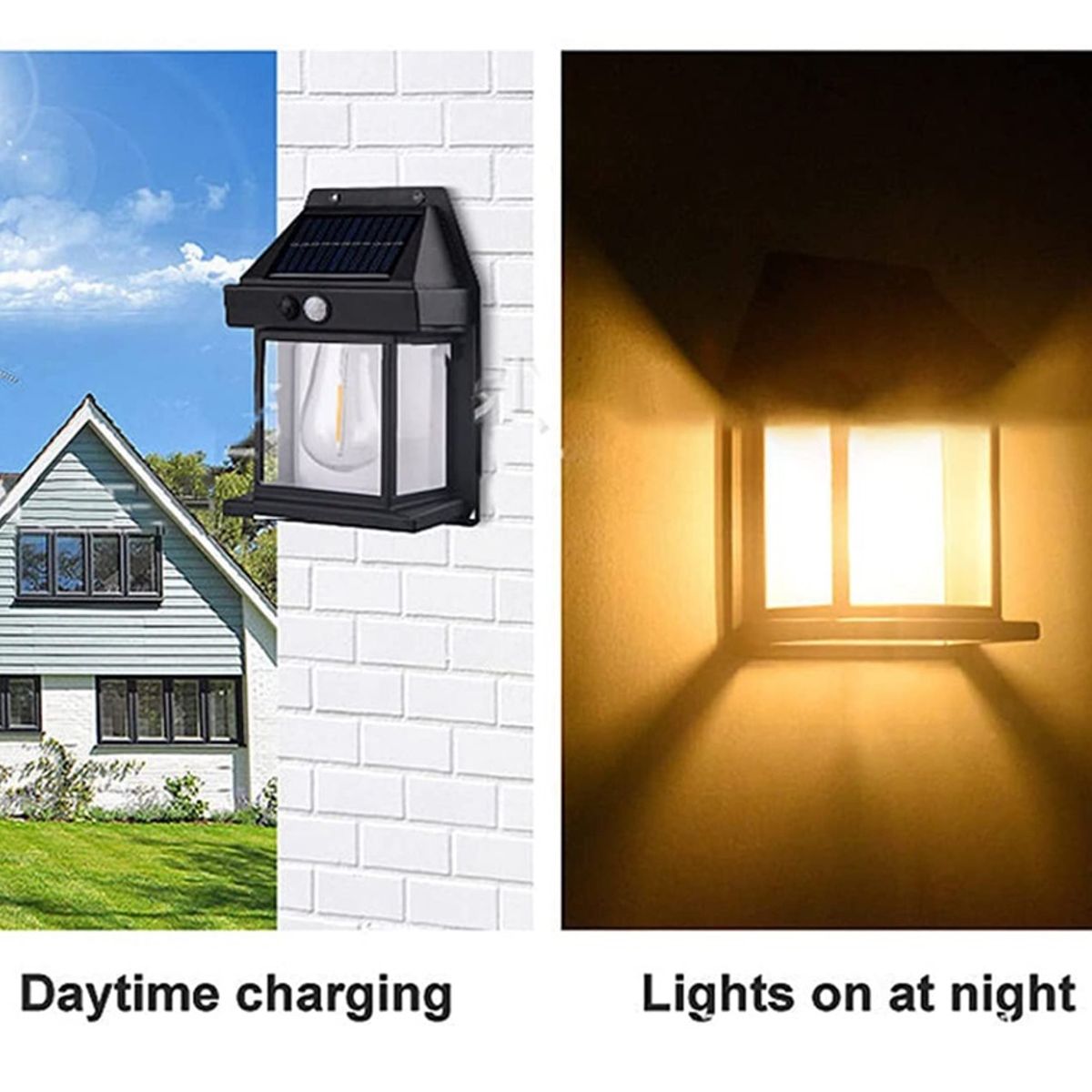 GENERICO - PACK x2 Lampara de Pared Interacción Solar sensor de movimiento