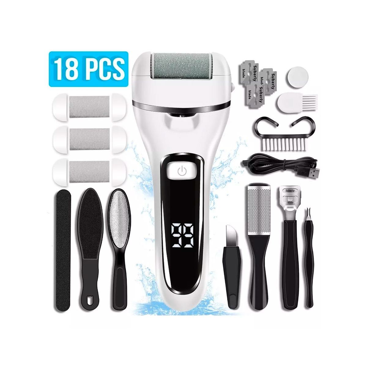 GENERICO - Removedor Quita Callos Para Pie Recargable