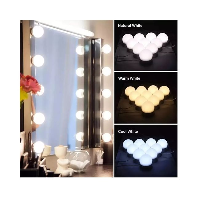 GENERICO - Ampolletas Para Espejo Maquillaje Decoración 10 unidades