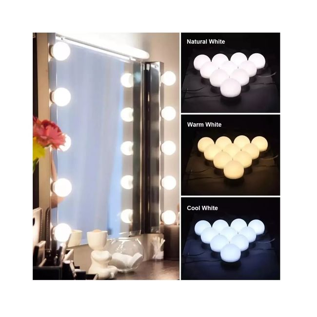 GENERICO - Ampolletas Para Espejo Maquillaje Decoración 10 unidades