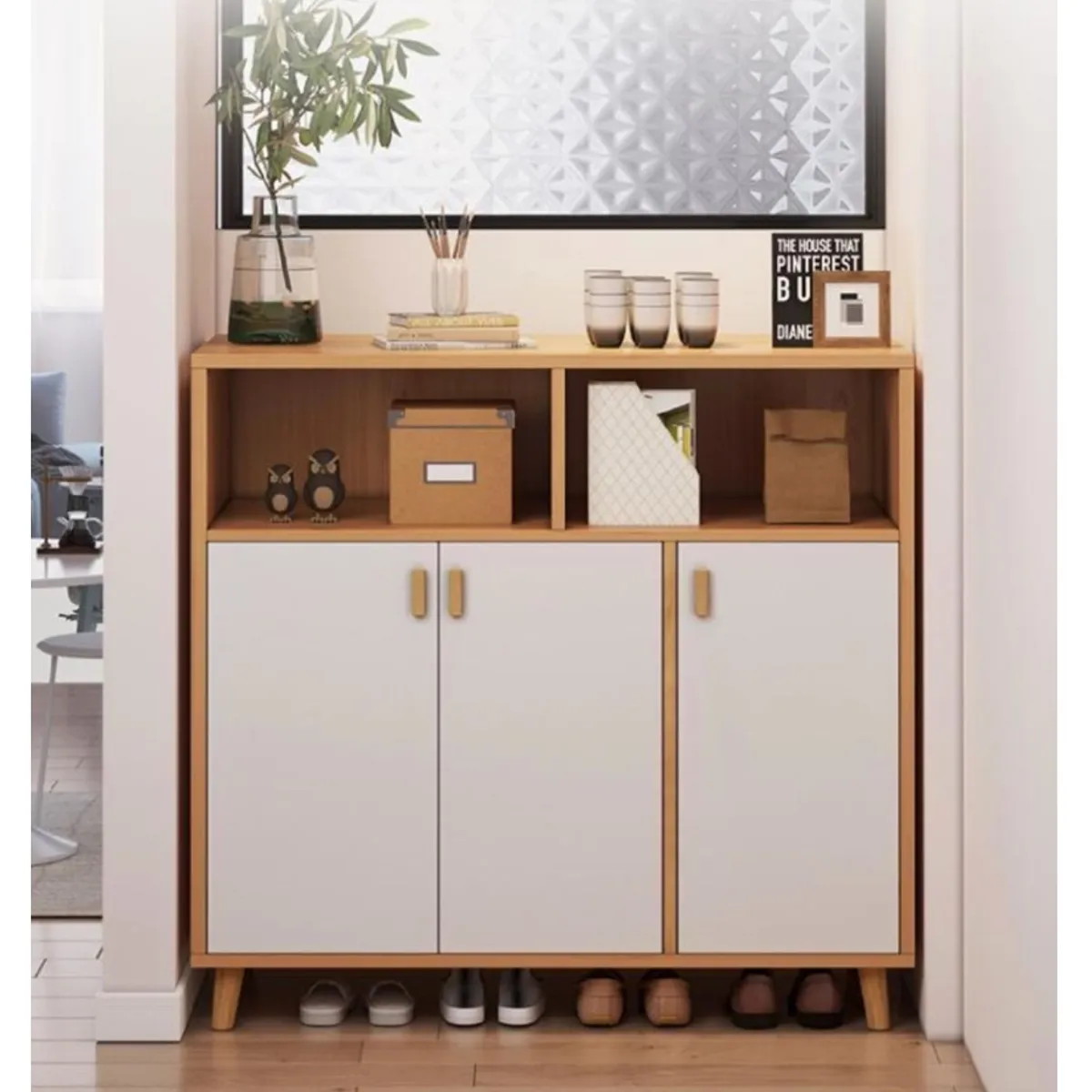 HOMER DESIGN - Comoda Velador Zapatero Multiuso Hall Living Organizador entrada hall XG022092