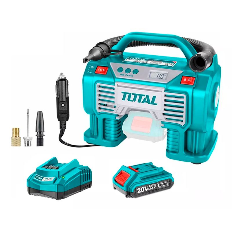 TOTAL TOOLS - Inflador Compresor Aire 20v Bat Carg Total Tacli2002