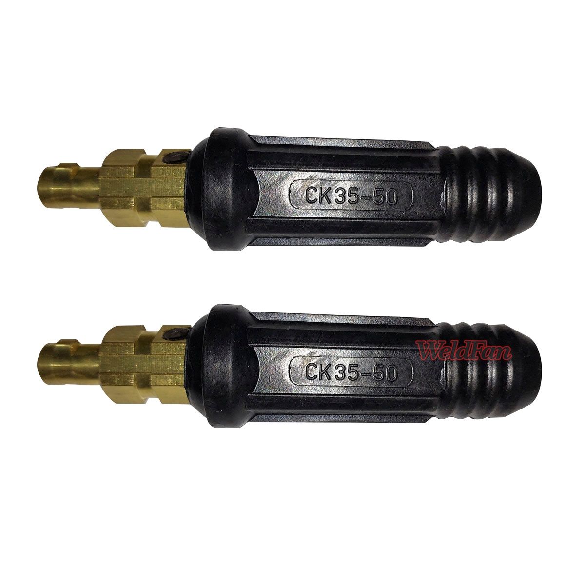GENERICO - Conector Rápido Macho 35-50 Color Negro Pack 2und Maquina De Soldar