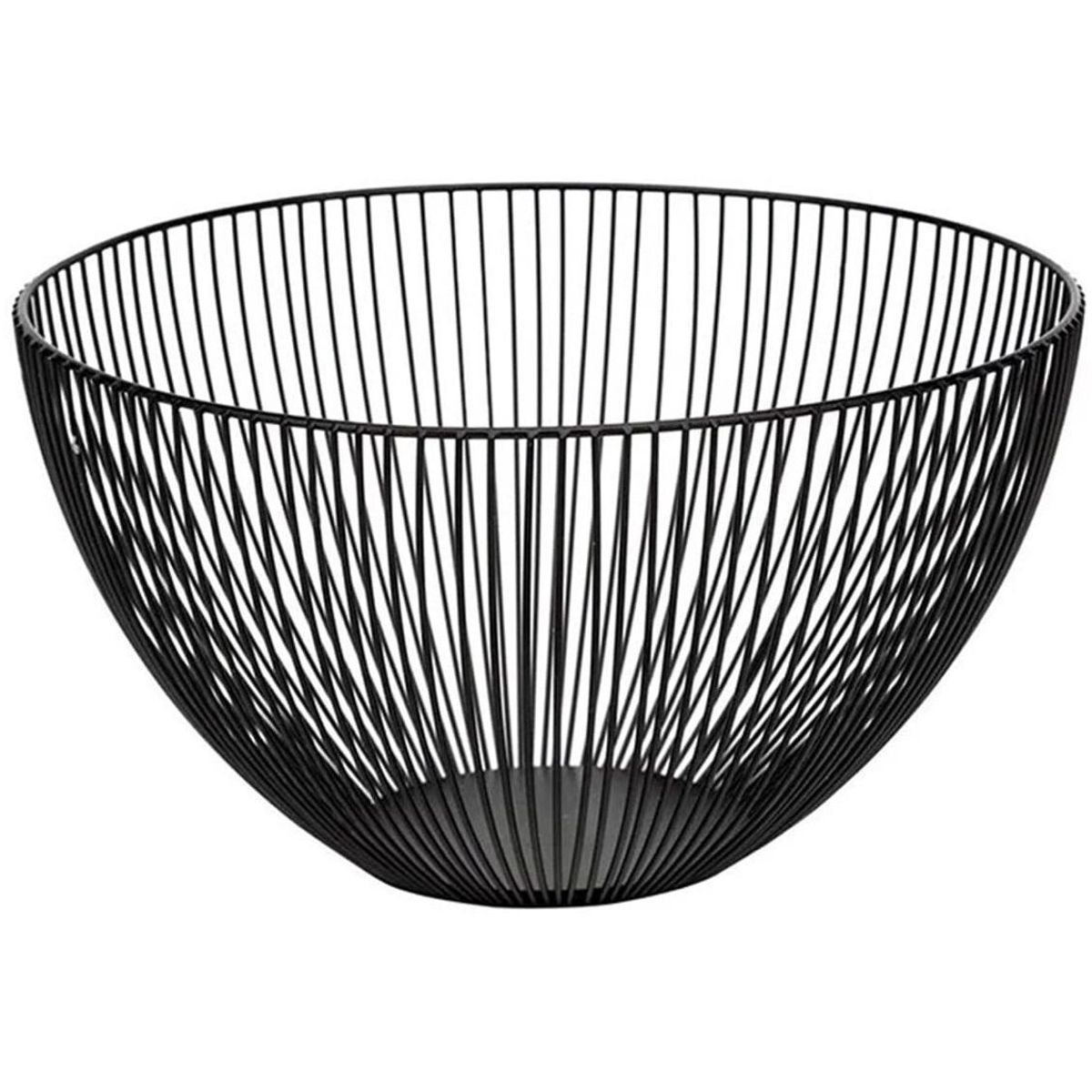 REGALITOLINDO CL - Frutero Black Line - Metal Negro Mate 27x15 cm