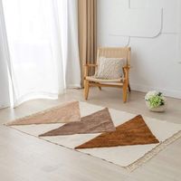 Alfombra Estilo Nórdico Bohemio Con Flecos 120x180 cm