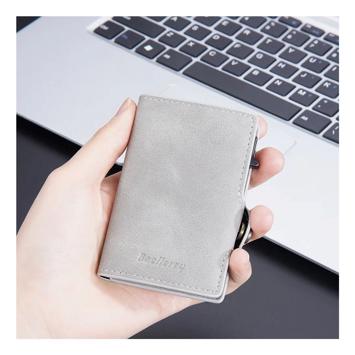 BAELLERRY - Billetera Tarjetero Rfid Compacta Cuero Pu  Baellerry