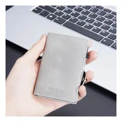BAELLERRY - Billetera Tarjetero Rfid Compacta Cuero Pu