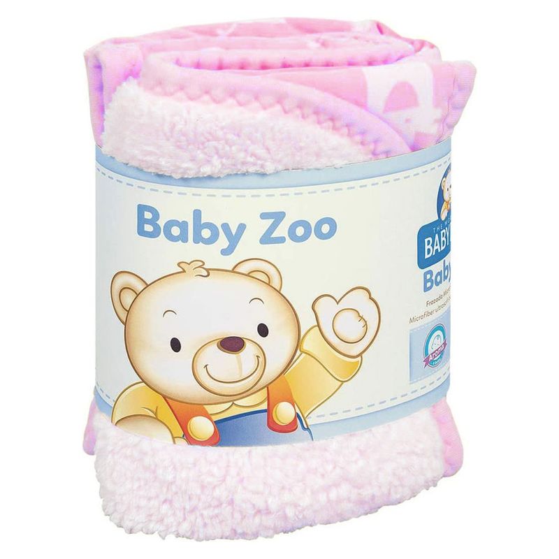 BABY MINK - Frazada Baby Zoo Rosado Baby Mink