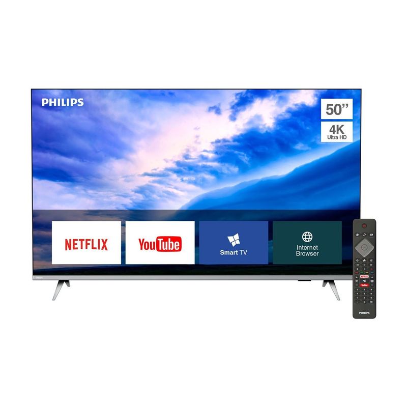 PHILIPS - Led 50 Philips Smart Tv 4K sin Bordes 50Pud6654