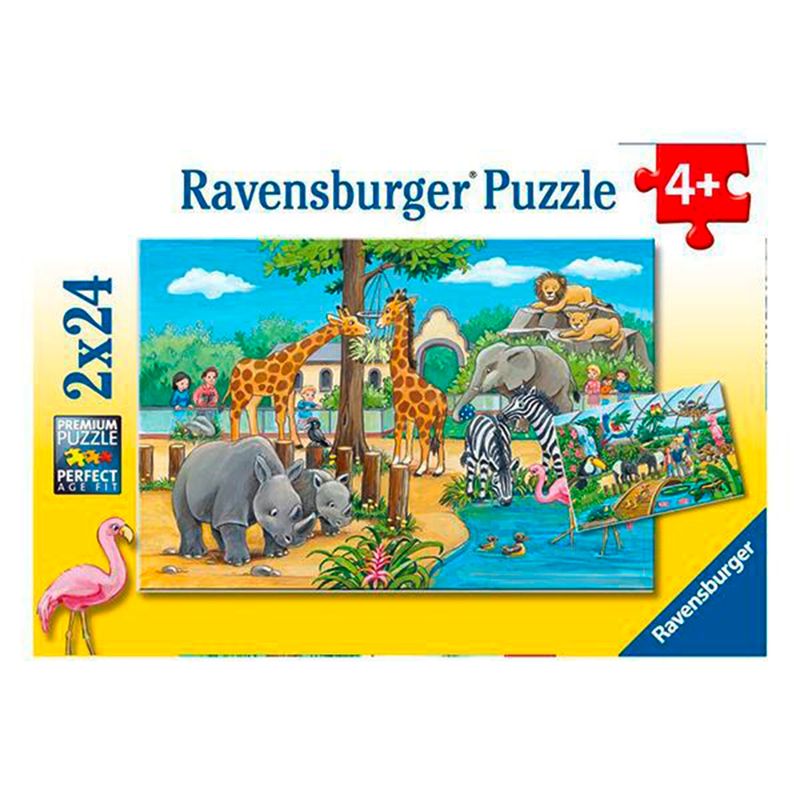 RAVENSBURGER - Caramba Puzzle Visita Al Zoologico 2X24 Ravensburger