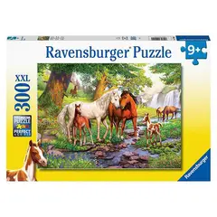 RAVENSBURGER - Puzzle XXL Caballos En El Río - 300 Piezas