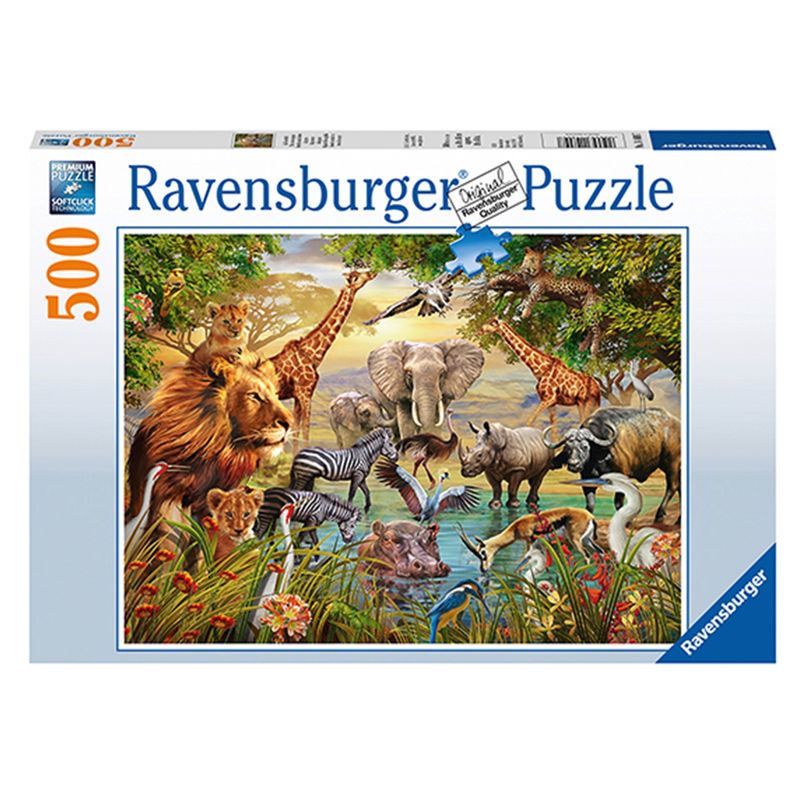 RAVENSBURGER - Caramba Puzzle Abrevadero En La Jungla 500 Piezas