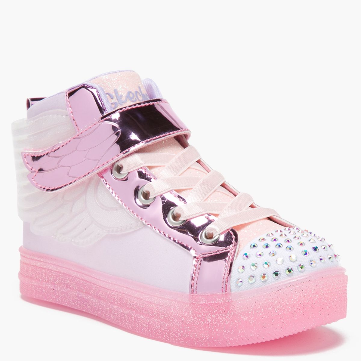 SKECHERS - Zapatilla Niña Luces Rosada