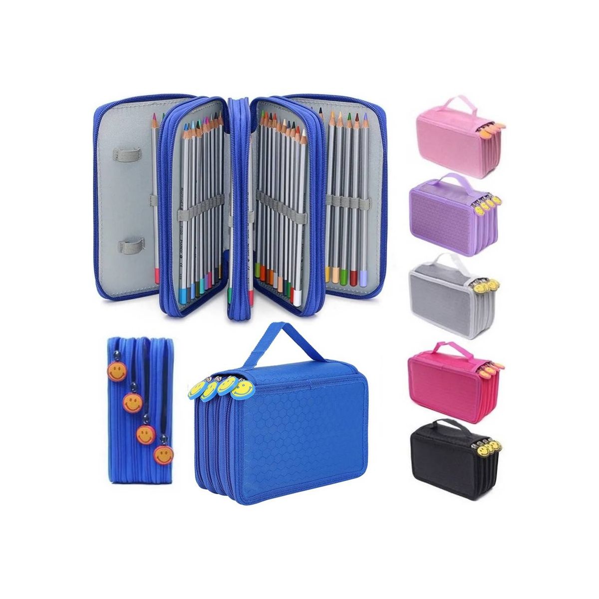 U BUY - Estuche Organizador Bolígrafos 72 Lápices 4 Capas Rosé