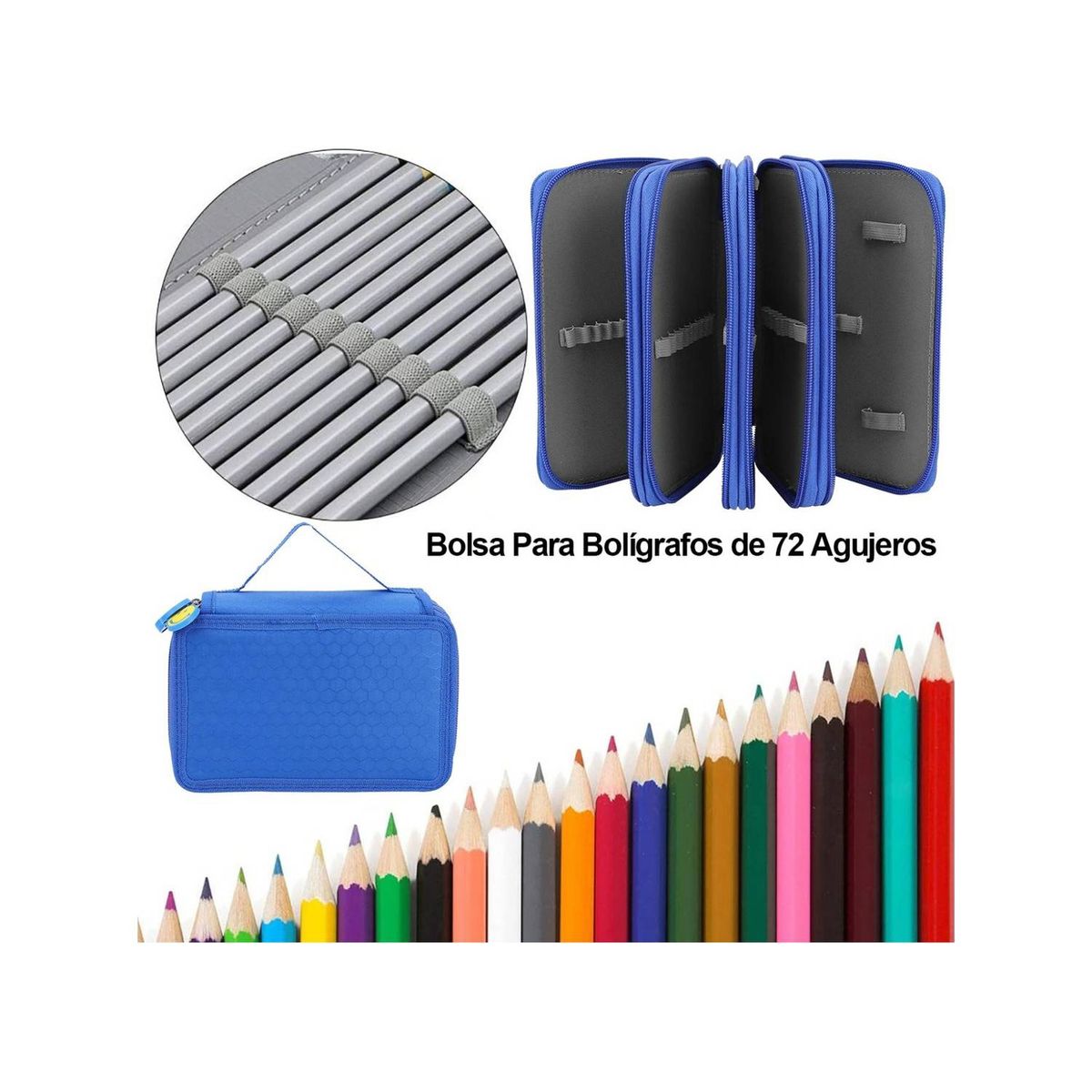 U BUY - Estuche Organizador Bolígrafos 72 Lápices 4 Capas Rosé