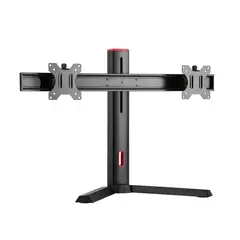 MACROTEL - Soporte Doble Monitor TV con Base 17" A 27"