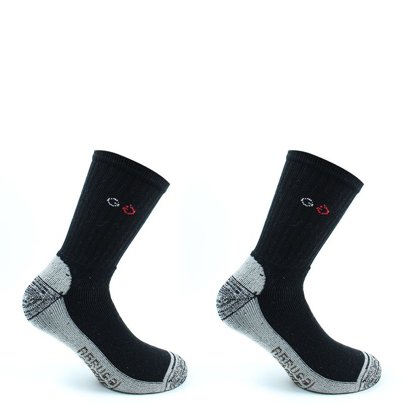 PERUGGI - Calcetín Cobre + Algodón Deportivo Bi-Pack - Negro PERUGGI