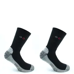 PERUGGI - Calcetín Cobre + Algodón Deportivo Bi-Pack - Negro