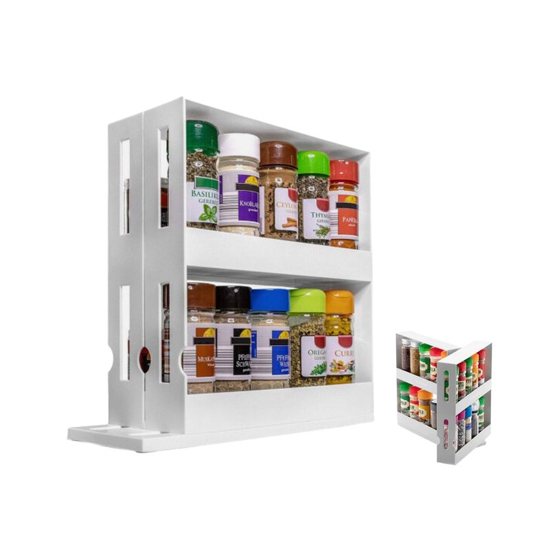 SANTU HOME & DECO - Rack Organizador Giratorio Para Cocina Despensa De 2 Niveles