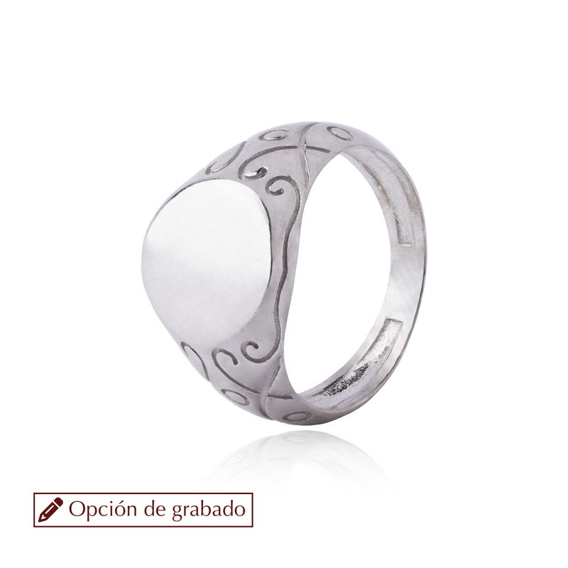 JB JOYAS BARON - Anillo de Plata Esterlina 925 Sello Tallado