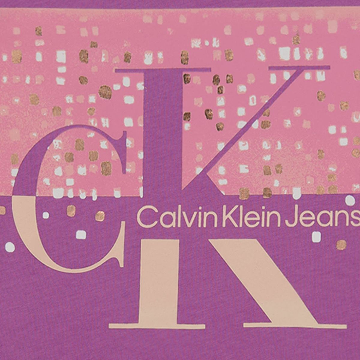 CALVIN KLEIN - Polera Sparkle Monogram Morado Calvin Klein