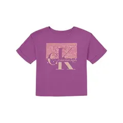 CALVIN KLEIN - Polera Sparkle Monogram Morado