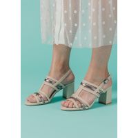 Sandalia Cuero Manuela Beige