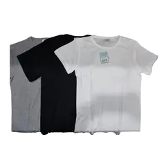 AGW - Pack 3 Camisetas 100% Algodón Hombre (blancas,gris,negras)