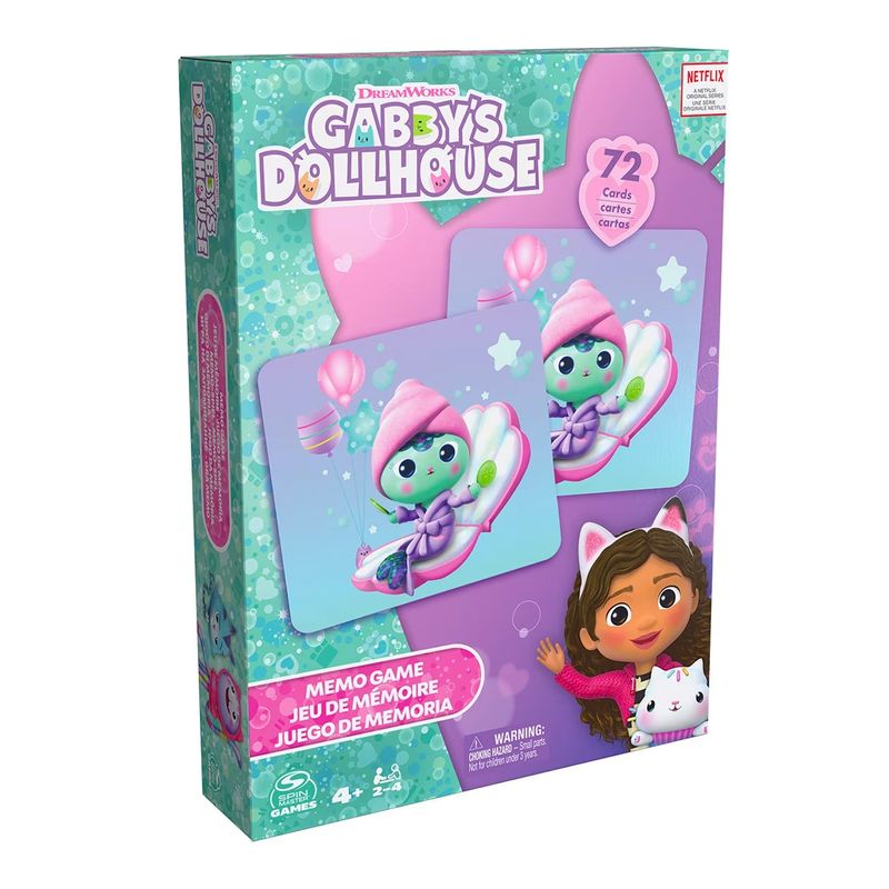 IMEXPORTA - Juego de memoria  72 cartas- Gabby's Dollhouse