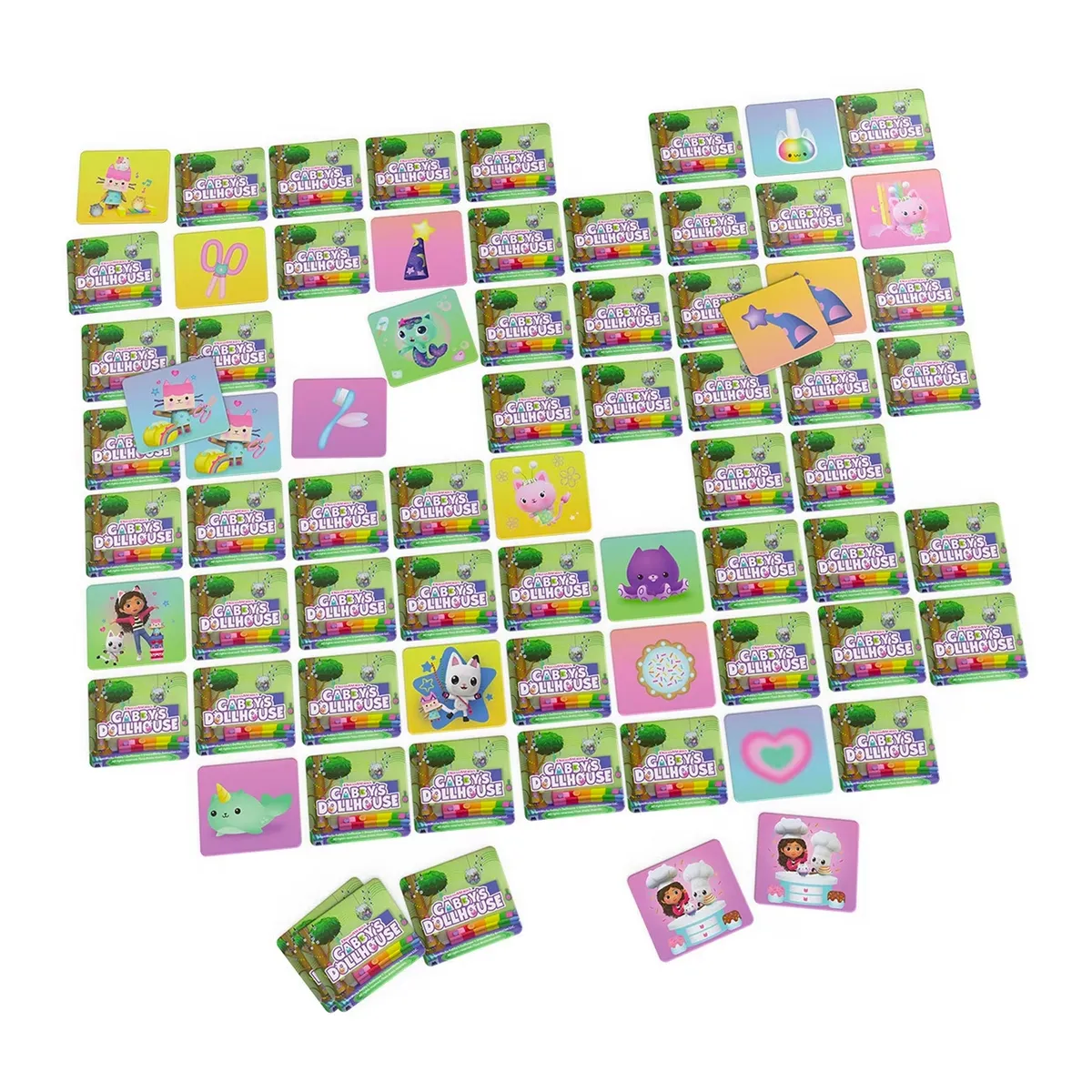IMEXPORTA - Juego de memoria  72 cartas- Gabby's Dollhouse