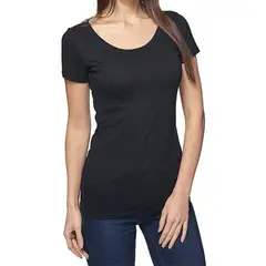 AGW - Pack 6 Poleras Negras Algodón Mujer