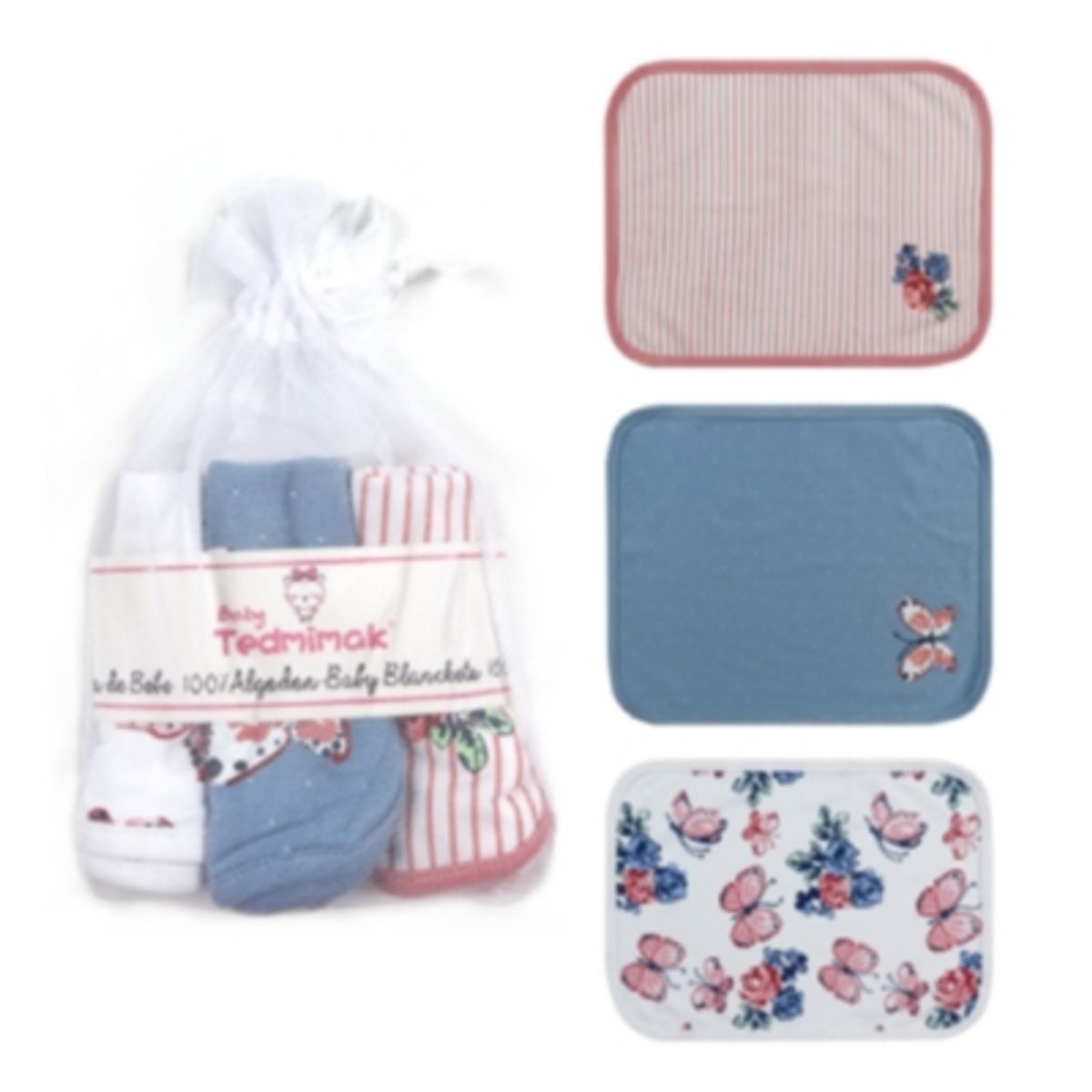 TEDMIMAK - Set 3 Tutos de algodón para Niñas Tedmimak