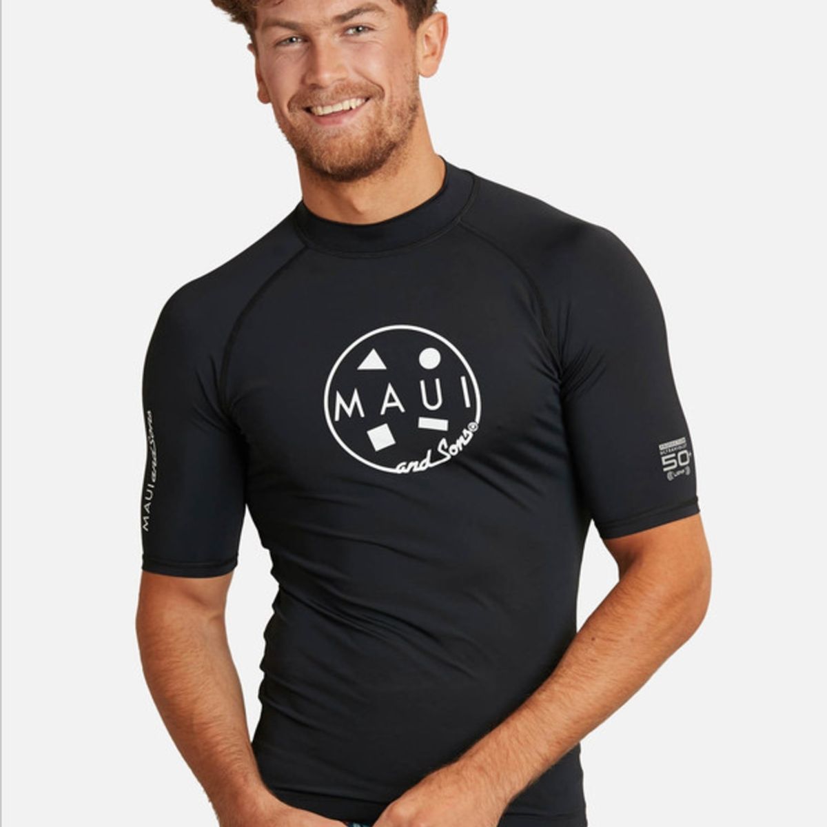 MAUI AND SONS - Polera UVP Tropic Safeguard Tees Negro Hombre Maui and sons