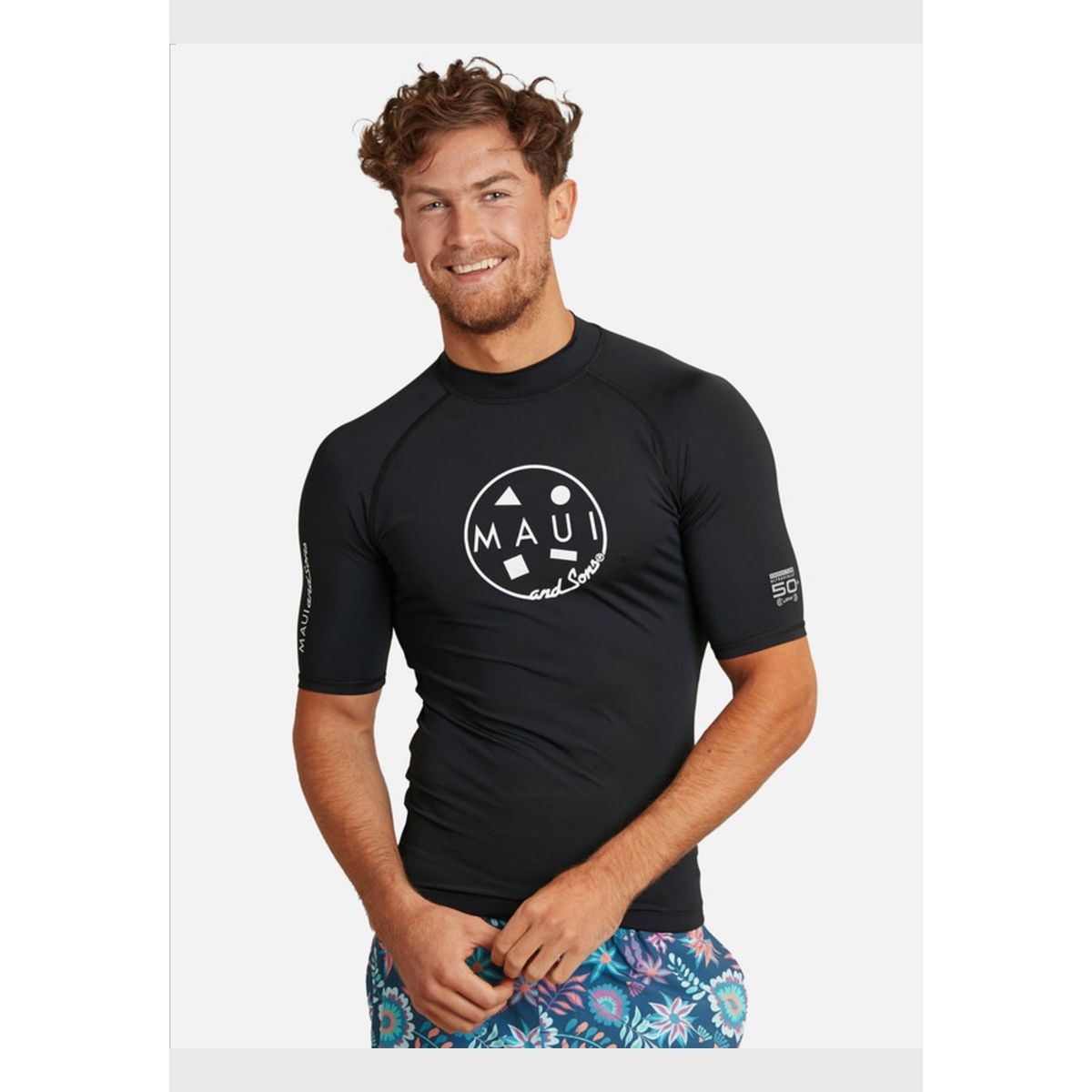 MAUI AND SONS - Polera UVP Tropic Safeguard Tees Negro Hombre Maui and sons