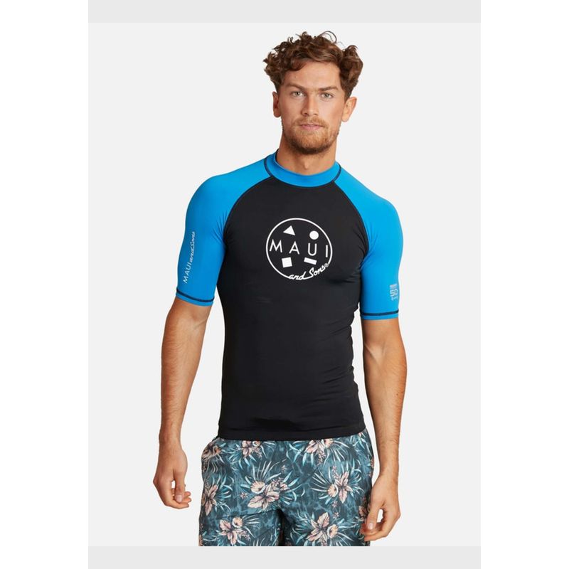MAUI AND SONS - Polera UVP Tropic Safeguard Tees Azul Hombre Maui and sons