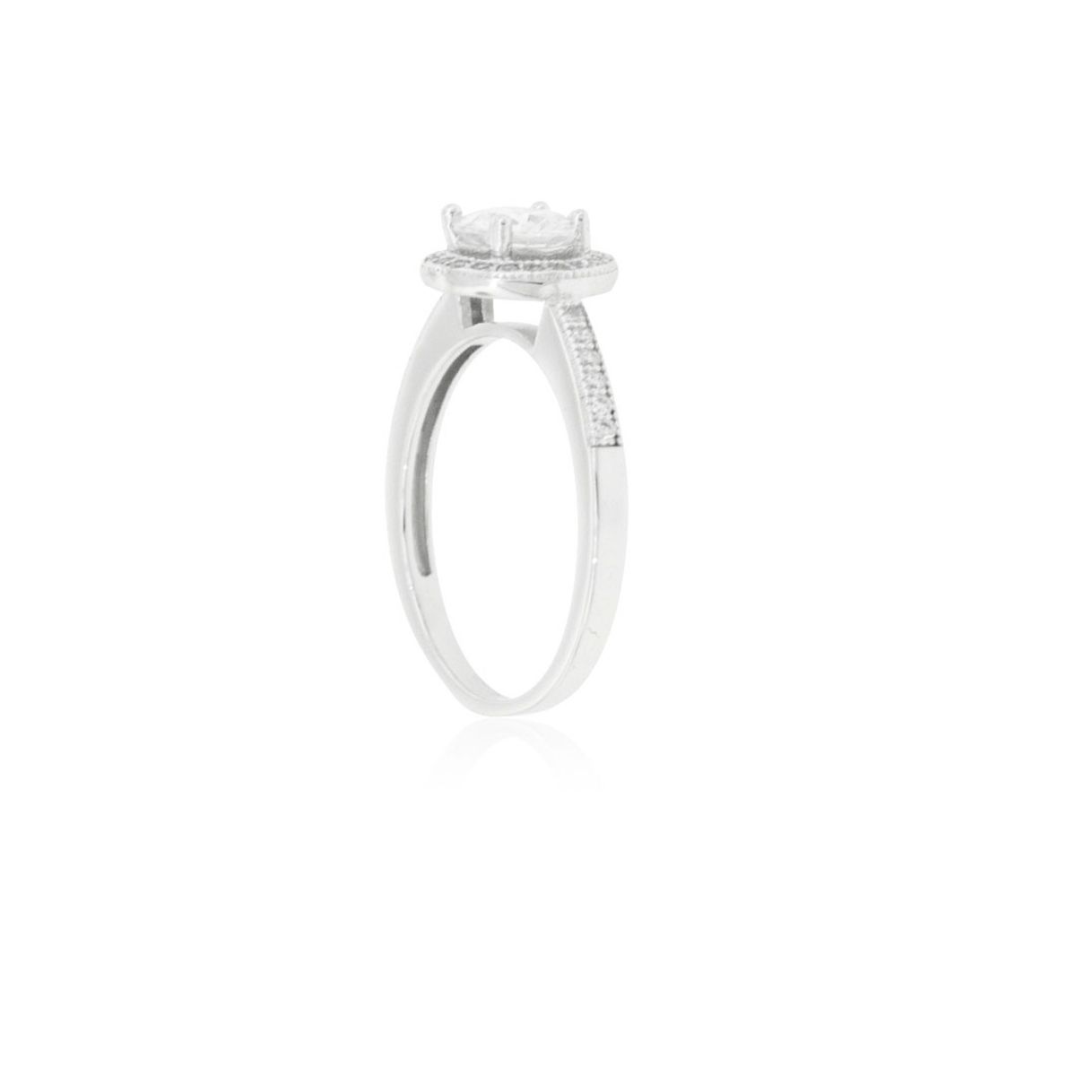 JB JOYAS BARON - Anillo de Plata Esterlina 925 Solitario Redondo