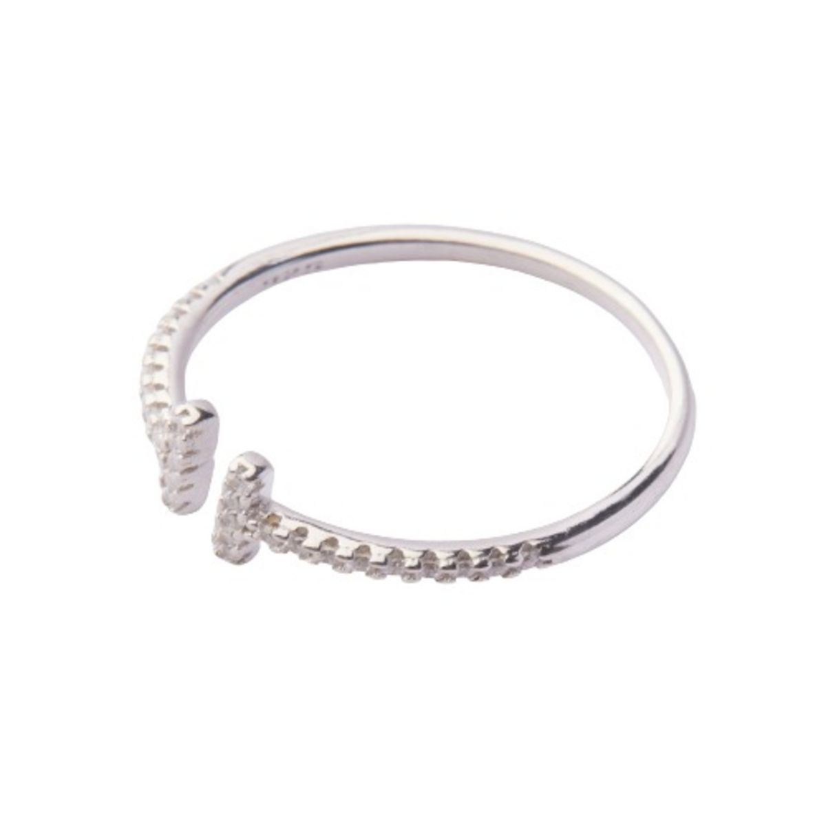 JB JOYAS BARON - Anillo de Plata Esterlina 925 Abierto Circon