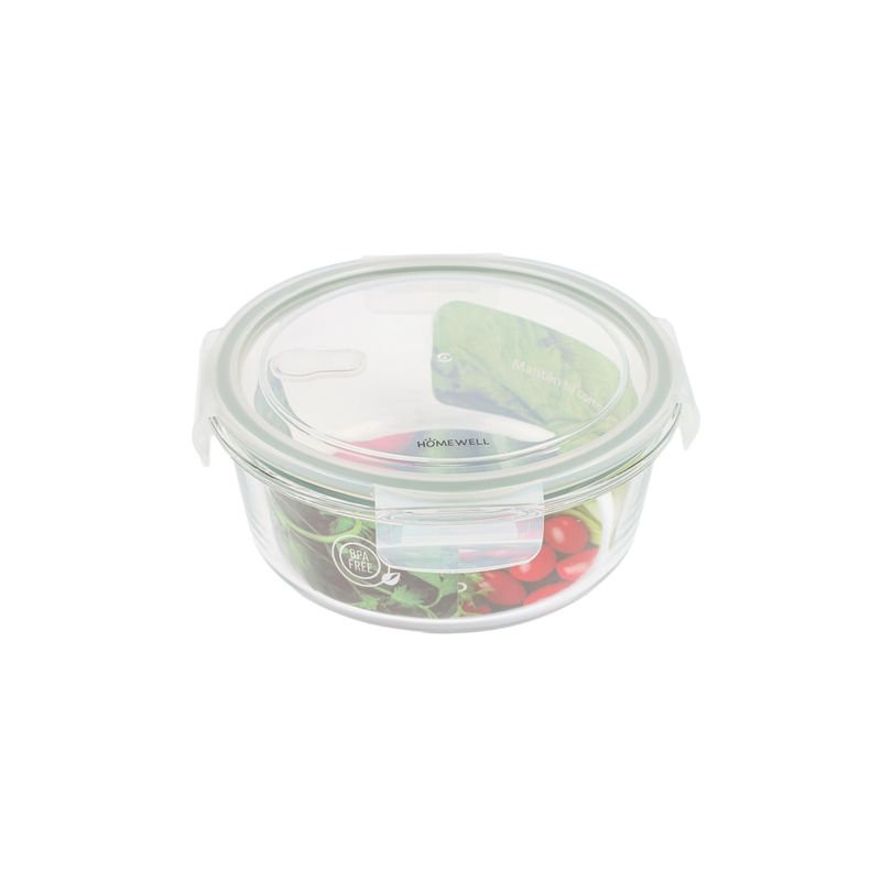 HOMEWELL - Contenedor Hermetico Vidrio Redondo 980ml HOMEWELL