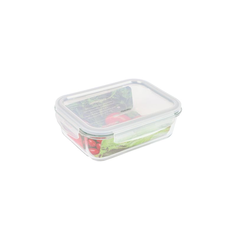 HOMEWELL - Contenedor Hermetico Vidrio Rectangular 1.5Lt HOMEWELL