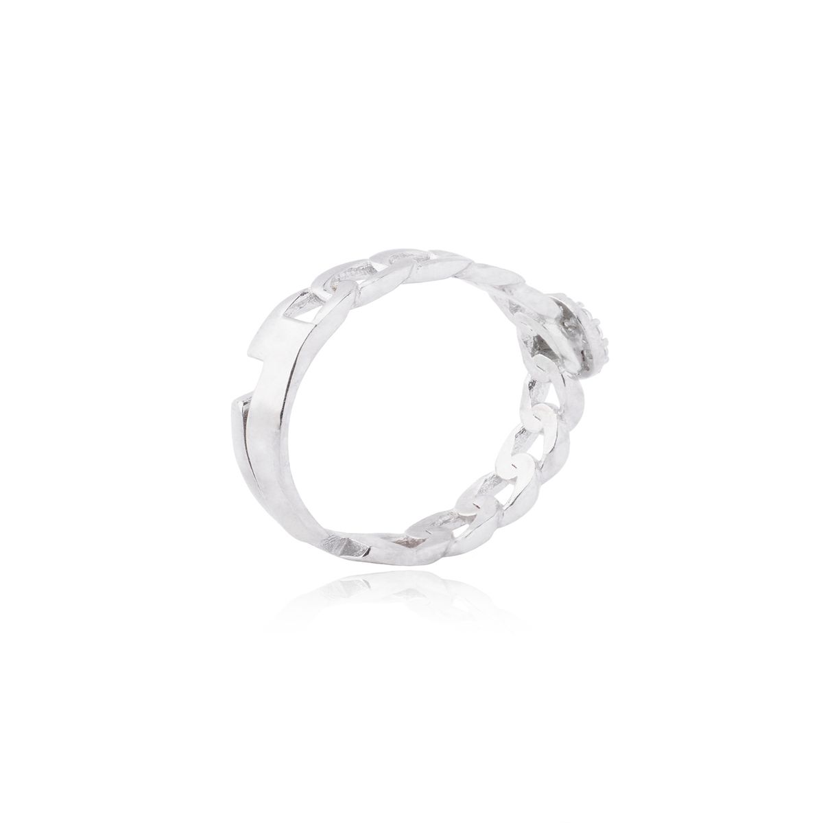 JB JOYAS BARON - Anillo de Plata Esterlina 925 Ajustable Cartier Circon
