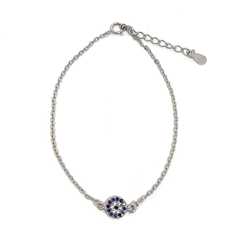 ANDREA COGGIOLA JOYAS - Pulsera Ojo Turco Plata Fina 925