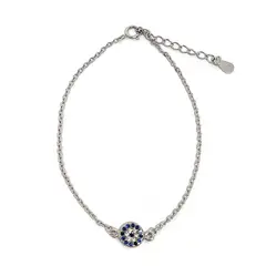 ANDREA COGGIOLA JOYAS - Pulsera Ojo Turco Plata Fina 925