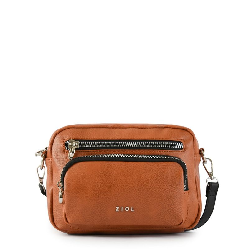 ZIOL - Cartera bandolera pequeña minerva café
