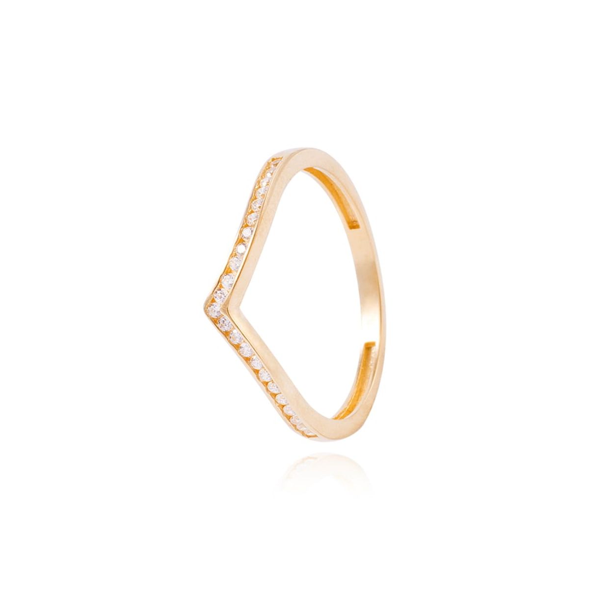 JB JOYAS BARON - Anillo Compromiso de Oro 18Kt Cintillo Corona Circonitas