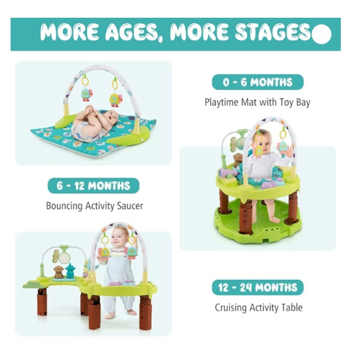 CENTRO DE ACTIVIDADES 3 EN 1 PARA BEBES 0 -24 MESES VERDE, marca GENERICO - Foto 2